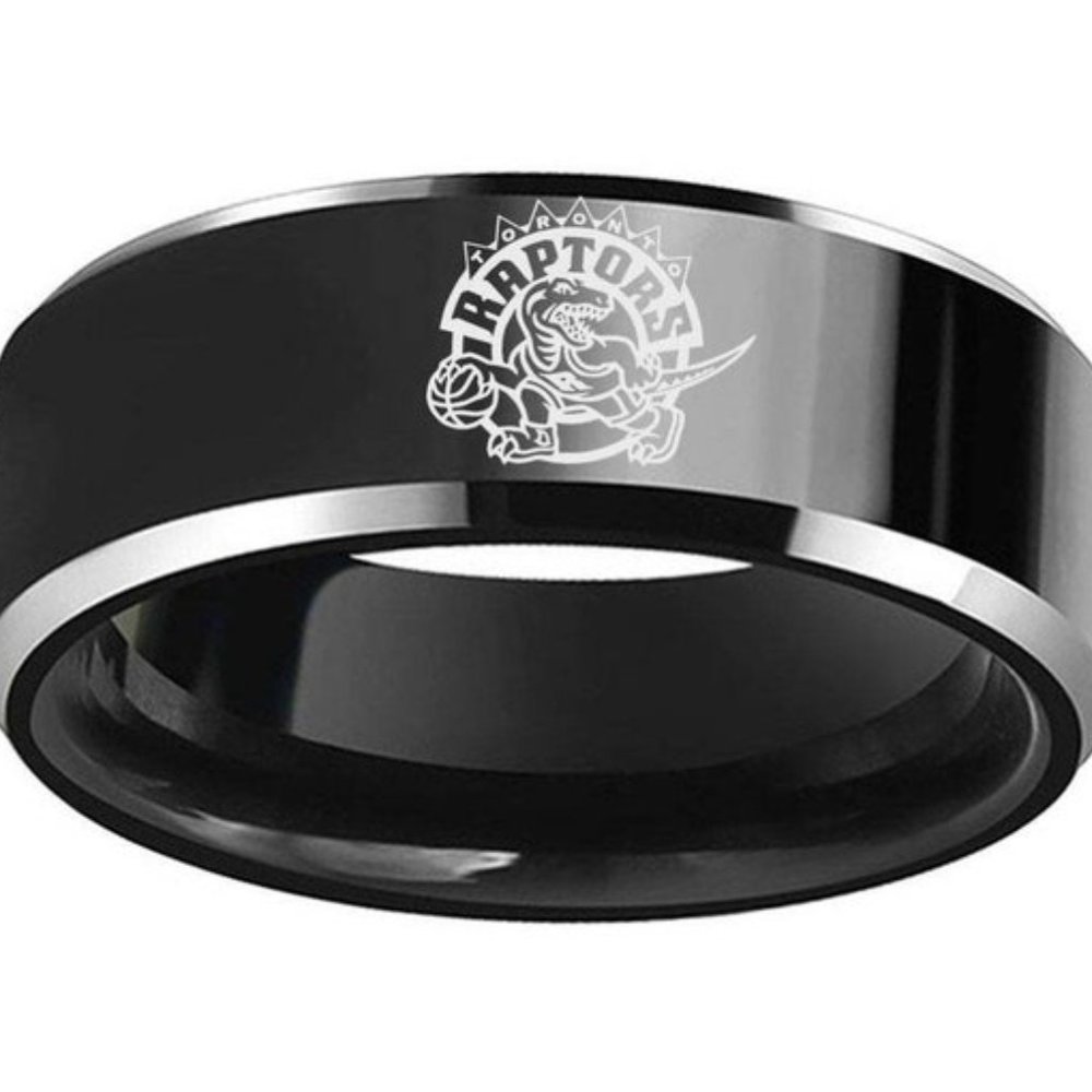 Toronto Raptors Stainless Steel Band Ring